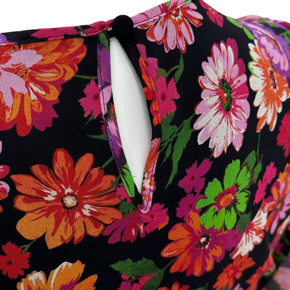 Marella Bacini Ruffle Dress NEW Women's SZ 4 Floral Sheer Sleeve Party Spring - Picture 10 of 15